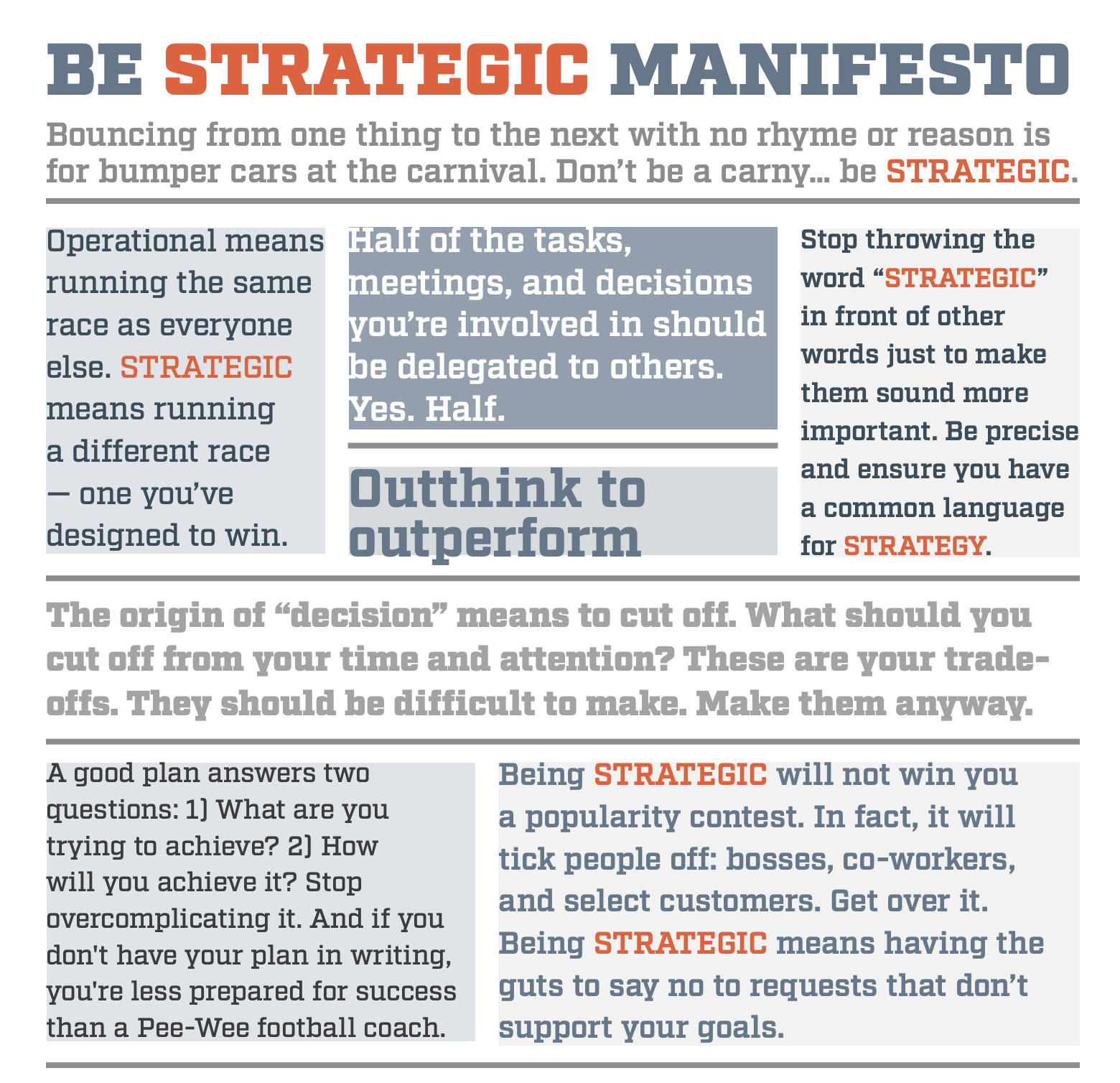 Be Strategic Manifesto